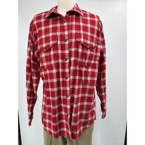 C.C. Filson Mens Sz Large Check Plaid Button Shirt size large (thSW100